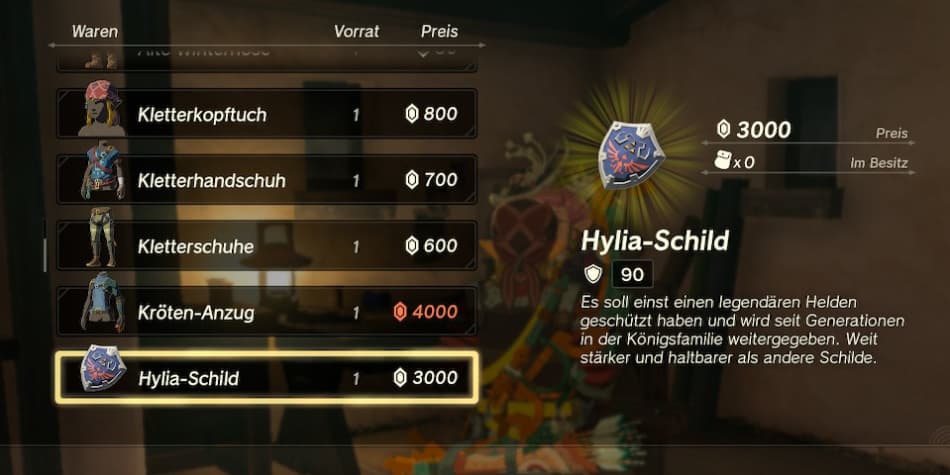 Hylia Schild reparieren