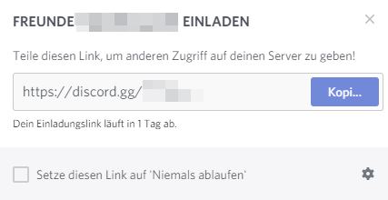 Discord Einladungslink