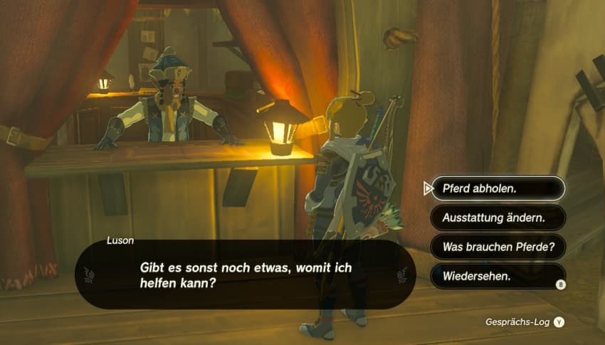 Pferd freilassen in Zelda TotK