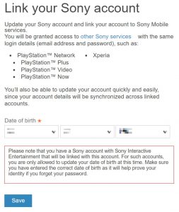 PS5 Geburtsdatum ändern