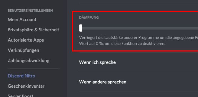 Discord stellt Programme stumm