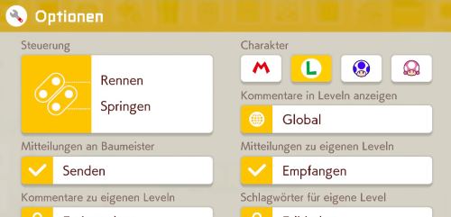 Super Mario Maker 2 Charakter wechseln