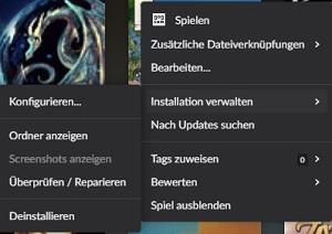 GOG Galaxy Spiele verschieben