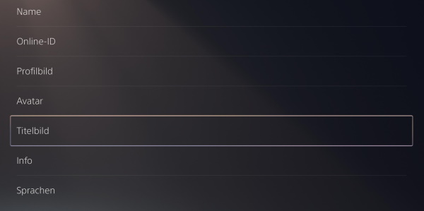 PS5 Titelbild ändern