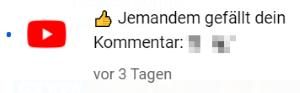 YouTube wer hat meinen Kommentar geliked