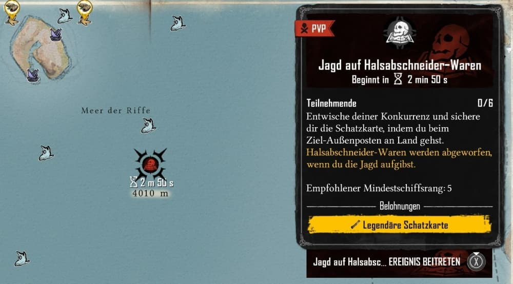PvP aktivieren in Skull & Bones