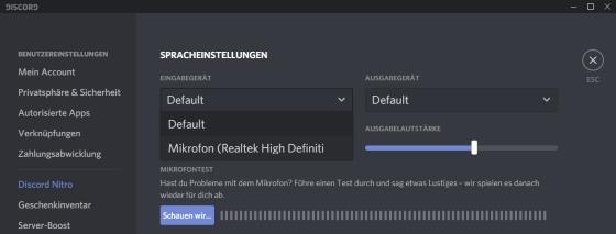 Discord keiner hört mich