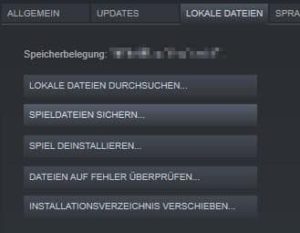 Steam-Spiel sichern