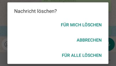 WhatsApp für mich löschen rückgängig machen