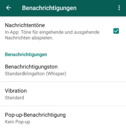 Kein Ton in WhatsApp