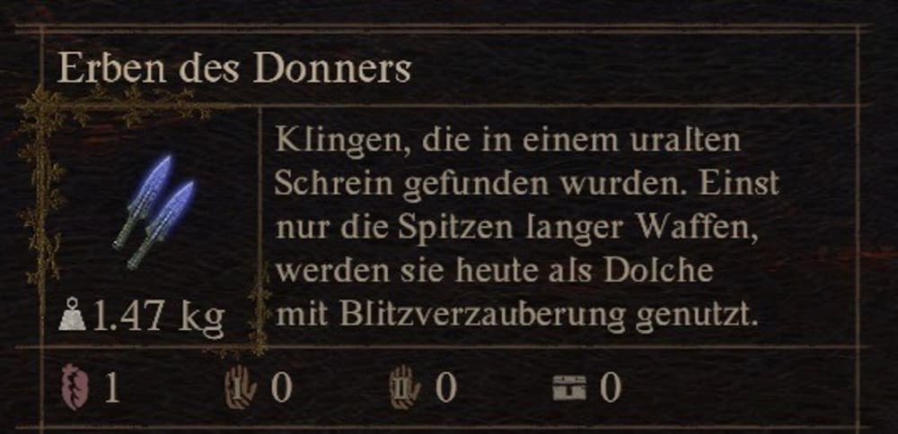 Erben des Donners Blitz-Dolche