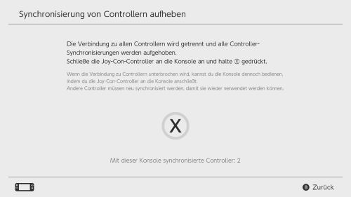 Nintendo Switch Controller entkoppeln