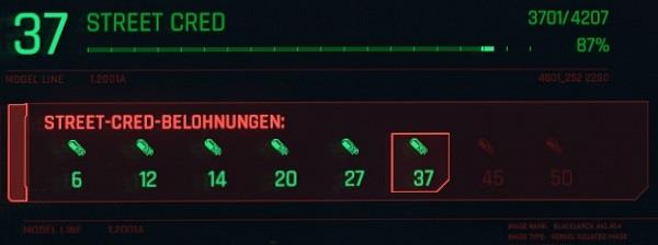 Cyberpunk 2077 Street Cred schnell leveln