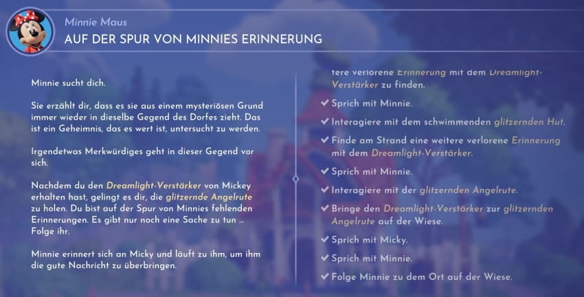Auf der Spur von Minnies Erinnerung