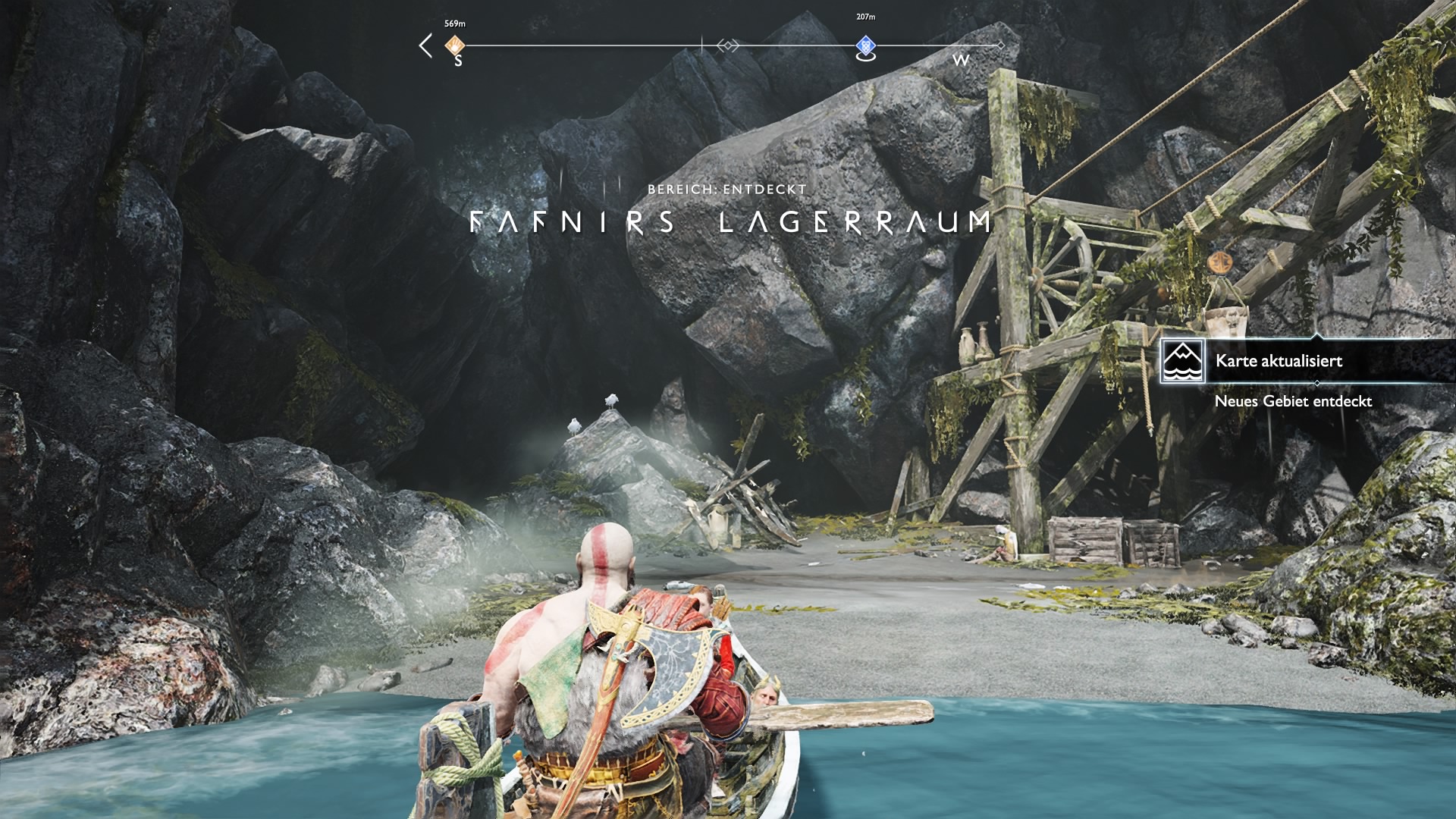 God of War - Kratos legt im Boot an