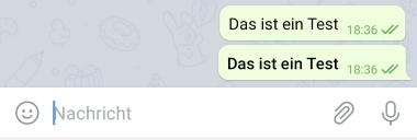 Telegram Nachricht gelesen Uhrzeit