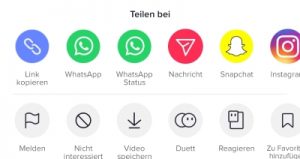 TikTok Video über WhatsApp teilen