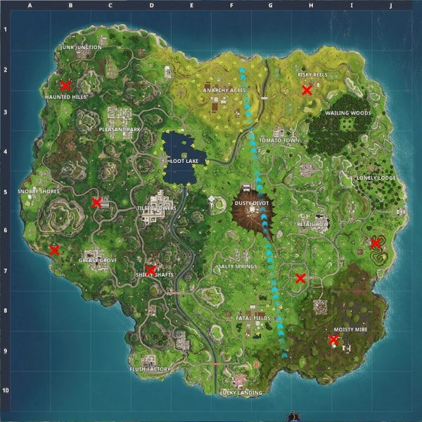 Fortnite Filmkameras finden (Karte)