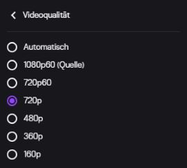Twitch Datenverbrauch in der Stunde