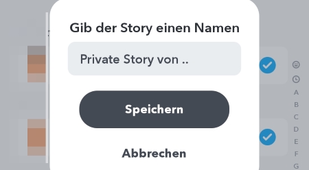 Snapchat private Story Name Ideen deutsch