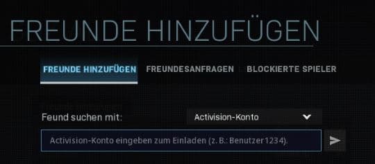 Call of Duty Modern Warfare Freunde finden und hinzufügen