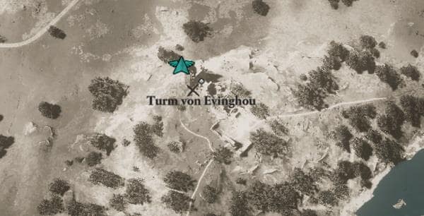 Turm von Evinghou Artefakt finden