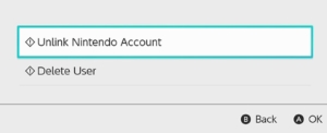 Nintendo Switch Benutzer löschen