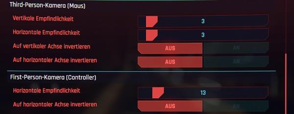 Cyberpunk 2077 Perspektive und Ansicht ändern