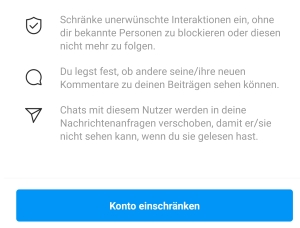Instagram Einschränken Benachrichtigung