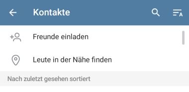 Telegram Kontakt über Namen hinzufügen