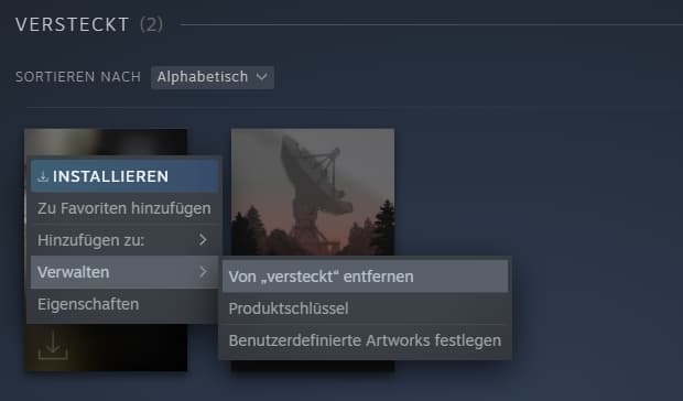 Steam versteckte Spiele anzeigen 2020