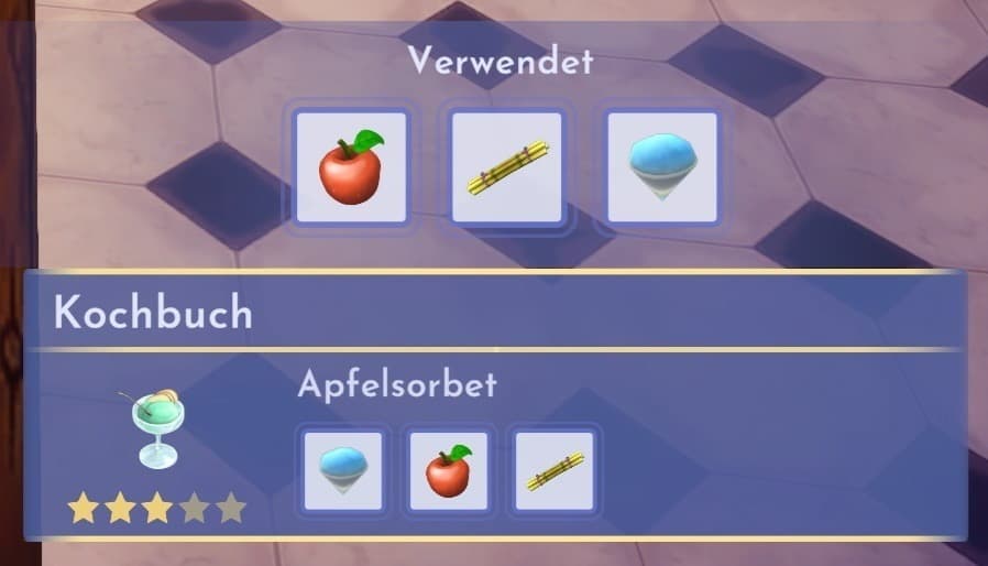 Koche etwas Süßes und Kaltes mit Apfel Rezept