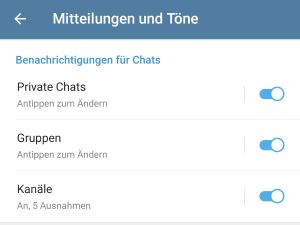 Telegram Nachrichten werden nicht angezeigt