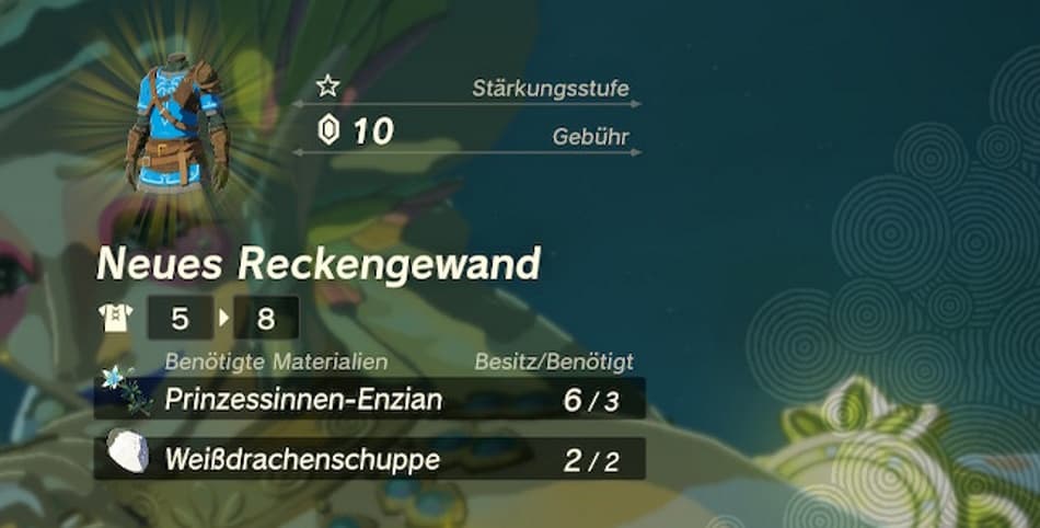 Reckengewand Upgrade