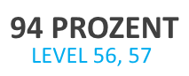 Alle Lösungen für 94 Prozent Level 56 und 57