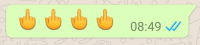So sieht der Mittelfinger in WhatsApp aus