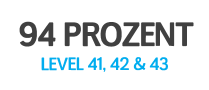 94 Prozent Lösungen für Level 41, Level 42 und Level 43