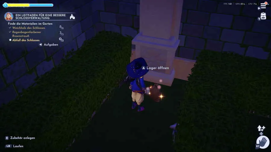 Abfall des Schlosses