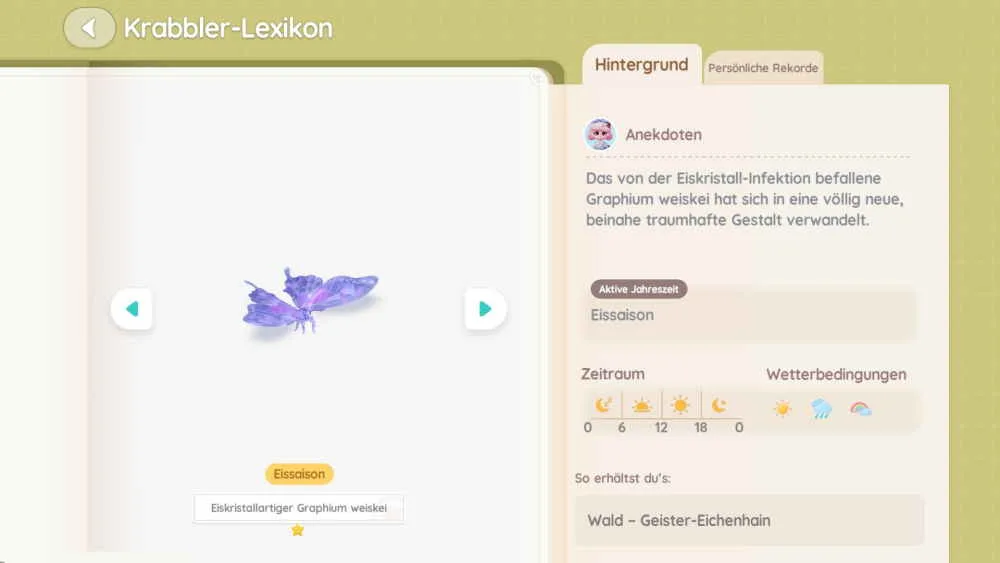 Eiskristallartiger Graphium Weiskei