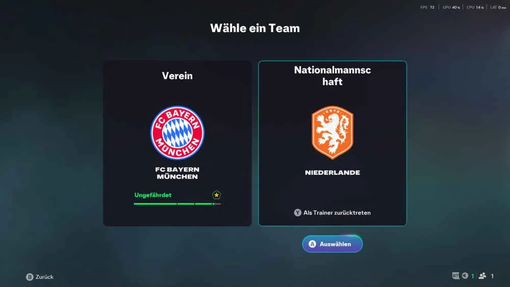 Nationalmannschaft zurücktreten